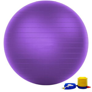 Axidou Additional Thick Yoga Ball Chair – 29.6 In. Heavy Obligation Purple Train Ball, Helps 397 lbs, Consists of Fast Pump – Excellent for Workplace, Residence, and Gymnasium Use