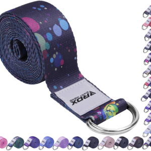 RDX 8ft Adjustable Yoga Strap with D-Ring Buckle, Constituted of Sturdy Polyester Cotton for Stretching, F3