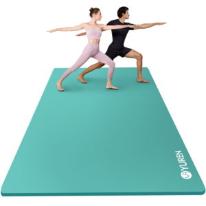 YR Additional Massive Yoga Mat 78×51″ – 10mm Thick Foam Train Mat for Residence or Storage Gymnasium Exercises in Ice Blue